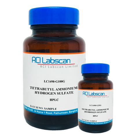 tetrabutyl ammonium hydrogen sulphate hplc rci labscan limited en
