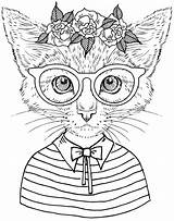 Coloring Pages Cool Animal Teens Printable Awesome Adults Adult Print Cats Color Getdrawings Getcolorings Disney Cat Colorings sketch template