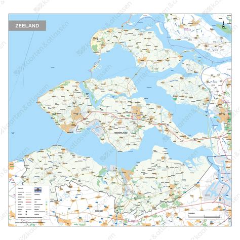 digitale kaart zeeland  kaarten en atlassennl