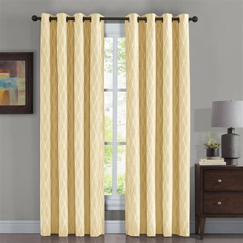 pair victoria  blackout curtain panels jacquard thermal insulated