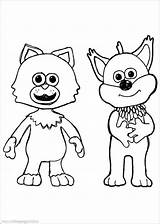 Coloring Timmy Time Pup Fox Mittens Finley Kitten sketch template