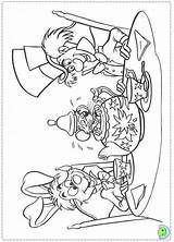 Dinokids Alice Wonderland Coloring Close sketch template