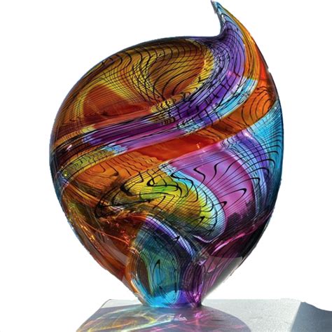 Modern Glass Art Sculpture I Jewel By Paull Rodrigue I Boha