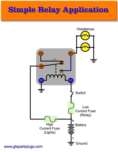 relay wiring diagram relay electrical wiring diagram circuit