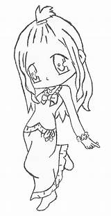 Coloring Chibi Fairy sketch template