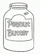 Peanut Jar Coloringhome sketch template