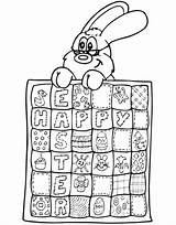Coloring Quilt Pages Library Clipart Colouring Eggs Bunny Easter sketch template
