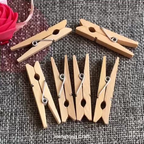 Customized Natural Wood Clothespeg 45mm Decorative Wooden Clothespin