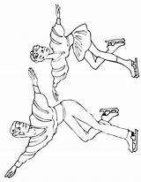 Coloring Skating Figure Pages Pair Pairs Adult Team Print Pdf Adults Perfectly Synchronised sketch template