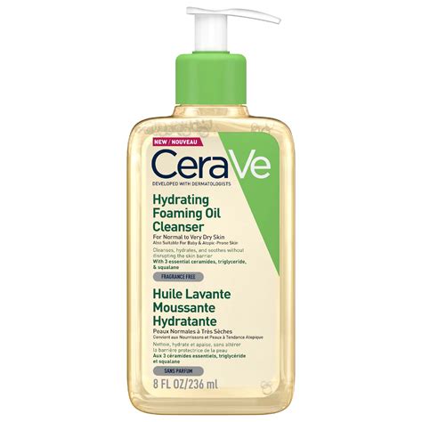 cerave hydrating foaming oil cleanser ml thebeautyprismngcom