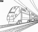 Zug Ausmalen Comboio Rails Züge Trem Desenho Abschleppwagen Pasajeros Tgv Passagers Fahrzeuge Ausmalbild Tren Railes sketch template
