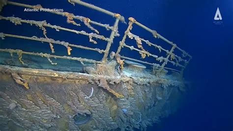 newly captured video details deterioration  titanic wreckage abc