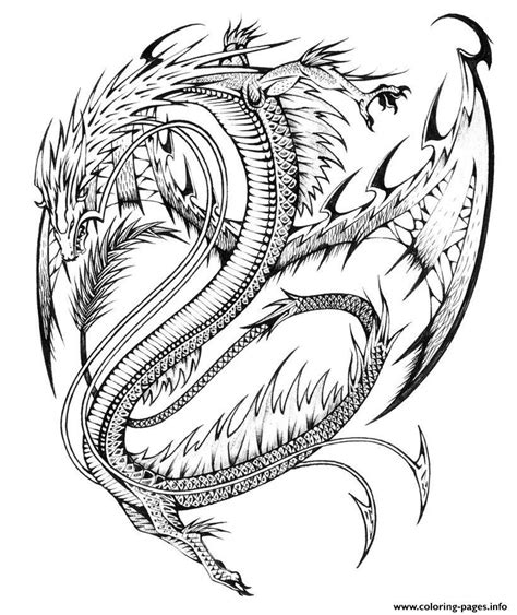 print adults difficult dragons coloring pages dragon coloring page