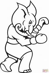 Boxing Coloring Pages Elephant Printable Clipart Olympic Library Disegni Categories Seal Pugile Popular Books Similar sketch template