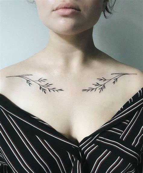 cool collar bone tattoo ideas  girls chest tattoos  women