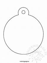 Bauble Christmas Shaped Coloring sketch template
