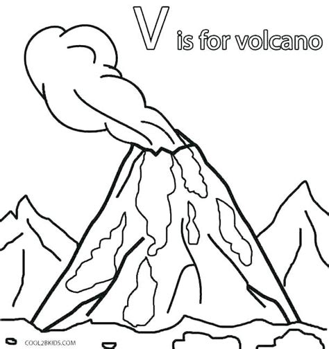 volcano coloring pages  print  getdrawings