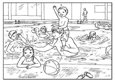 swimming pool colouring page summer coloring pages colouring pages
