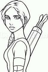 Katniss Everdeen Drawings Hambre Hungar Glimmer Visiter Clker Hdclipartall sketch template