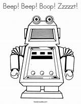Beep Coloring Boop Robot sketch template
