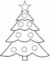 Tree Christmas Coloring Template Trees Pages Drawing Printable Kids Outline Preschoolers Preschool Blank Xmas Simple Presents Color Toddler Clipart Draw sketch template