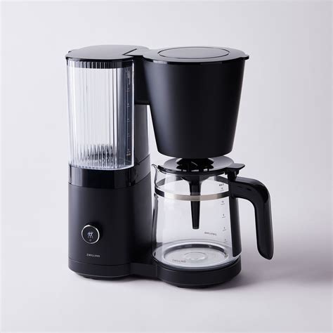 zwilling  cup glass drip coffee maker black  silver  food