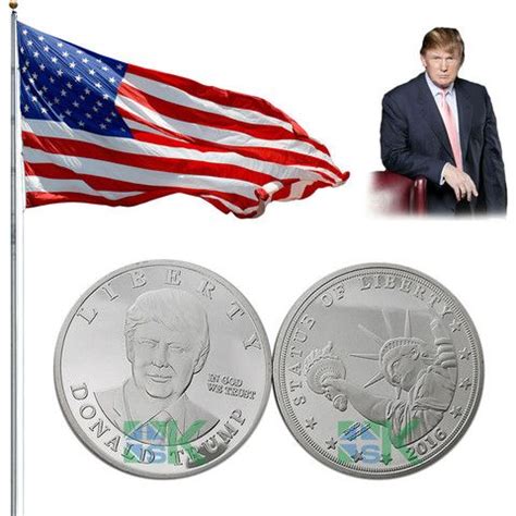 pcs donald john trump coin  gold plated banknote collection gold coins silver coins