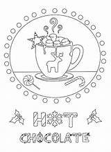 Hot Chocolate Coloring Pages Cold Color Getcolorings Colori sketch template