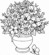 Blomster Tegninger Nemme Tegning Vaser Malebog Børn Farvelægning Farvelægge sketch template