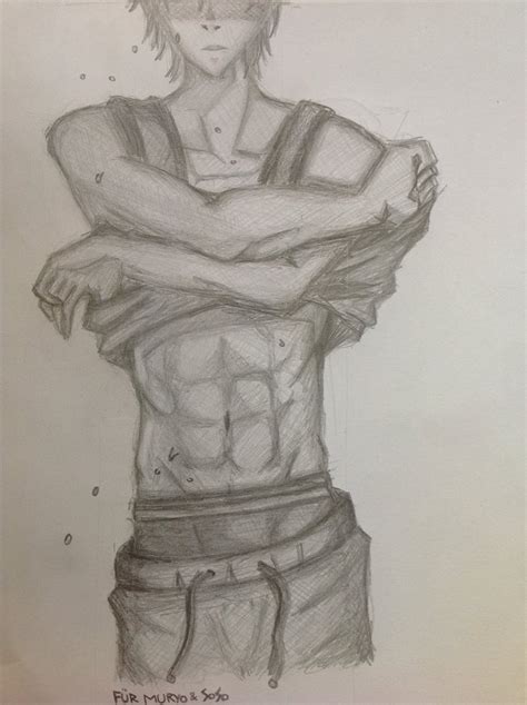 Anime Guy ~ Pencil Style Sixpack By 2bfabulouspencil On