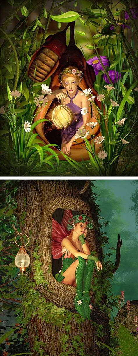 Fairy Land Woodland Fairies 28 X 44 Panel Digital Print