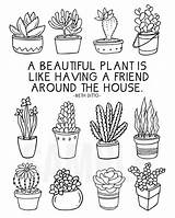 Coloring Pages Plant Succulent Sheet Cute Printable Cactus Adult Succulents Easy Livelaughrowe Flower Doodle Drawings sketch template