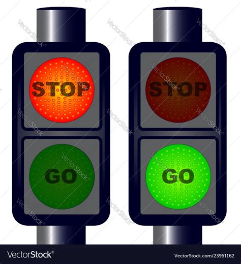 stop  traffic lights royalty  vector image