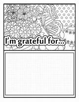 Coloring Printable Gratitude Grateful Sheets Planner Organized sketch template