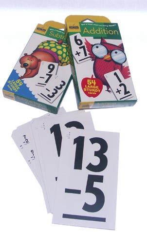 addition subtraction flash cards