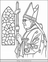 Bishop Thecatholickid Bishops Colouring Ordination sketch template