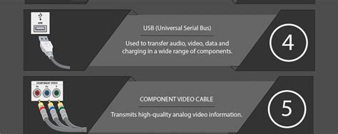 Tv Connectors And Ports Infographic Multimedia Tech