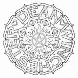 Supernatural Mandalas Winchester sketch template