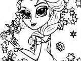 Elsa Coloring Frozen Chibi Wecoloringpage sketch template