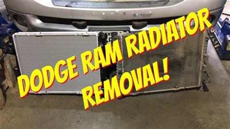 dodge ram radiator removal replacement youtube