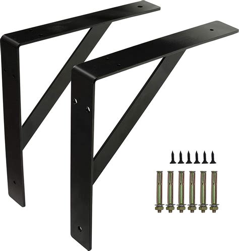 heavy duty shelf bracket    cm black iron shelving brackets  cm wide wall mounted shelf