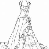 Fancy Coloring Pages Dress Getcolorings sketch template