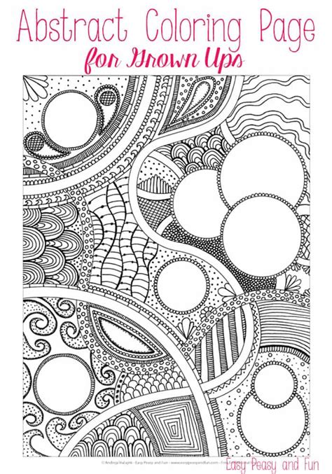 abstract coloring page  adults easy peasy  fun