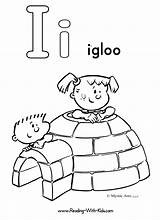 Coloring Pages Alphabet Letter Colouring Igloo Printable Kids Letters Abc sketch template
