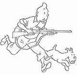 Nerf Tintin Milou Colorier Greatestcoloringbook sketch template