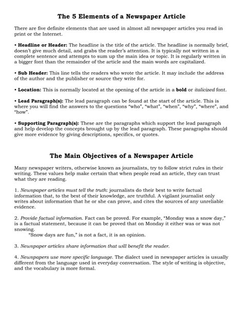 news article writing examples   write newspaper article report