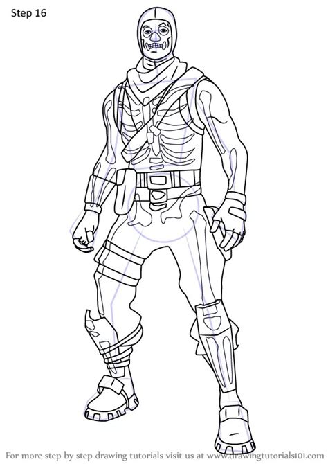 skull trooper fortnite coloring page image