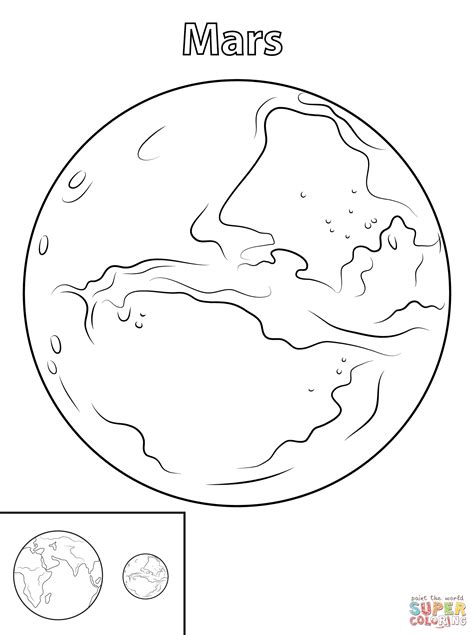 mars planet coloring page  printable coloring pages