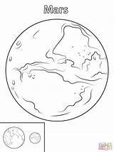 Coloring Pages Mars Planet Printable Drawing sketch template