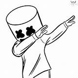 Marshmello Coloring Deadmau5 Easy Info Drawings Dj Drawing Pages sketch template
